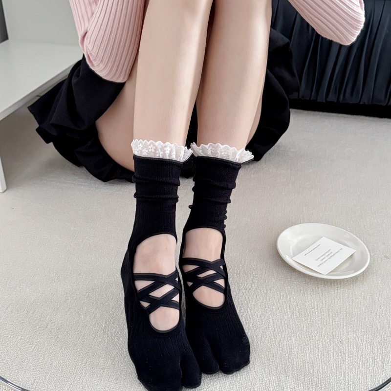 Toe Sock Split - Calzini da yoga con bordo in